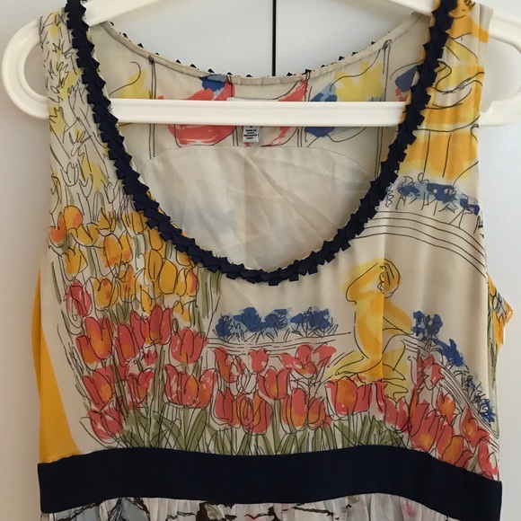Anthropologie Scoop Neck Floral Dress - Picture 2 of 8